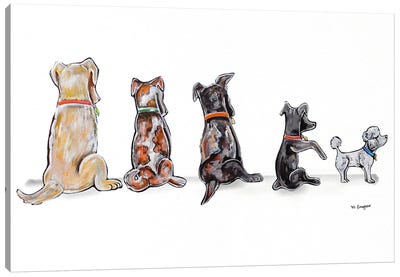 Puppy Tails Canvas Art Print - MC Romaguera