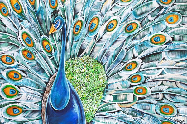 Peacocks: Regal Plumes by MC Romaguera