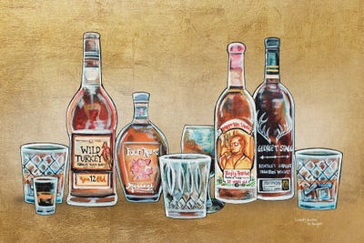 Kentucky Bourbon On Gold by MC Romaguera acrylic art print