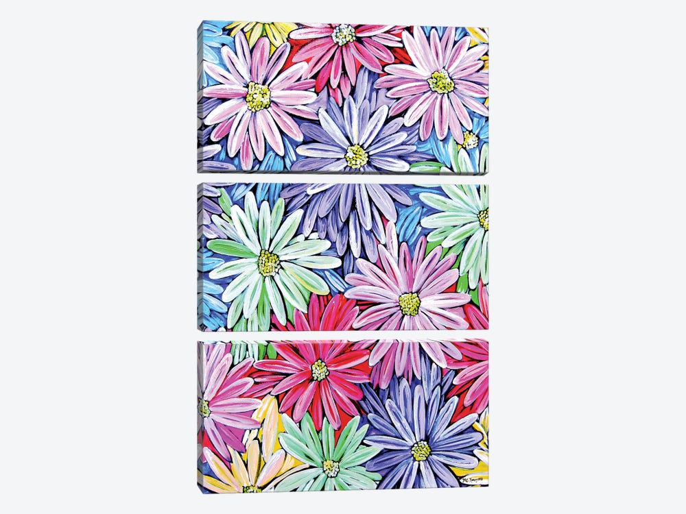 Bright As A Daisy by MC Romaguera 3-piece Canvas Wall Art