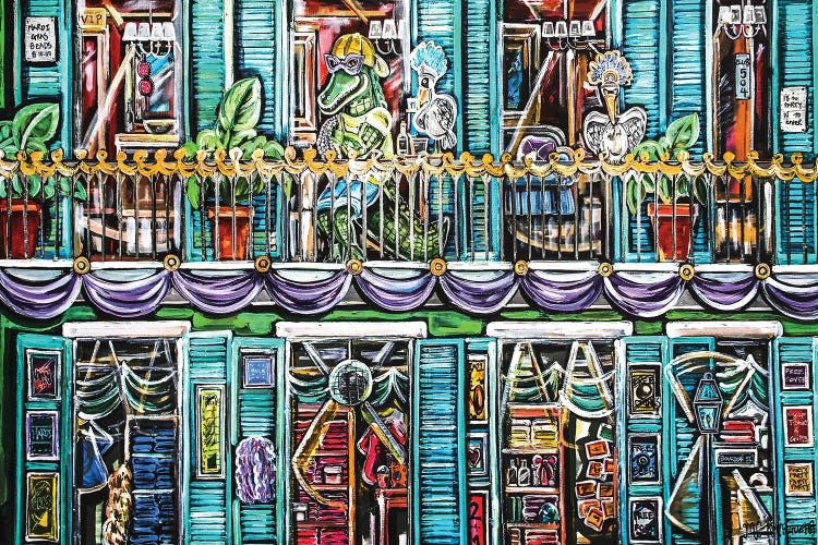 Cajun On The Balcony by MC Romaguera wall art