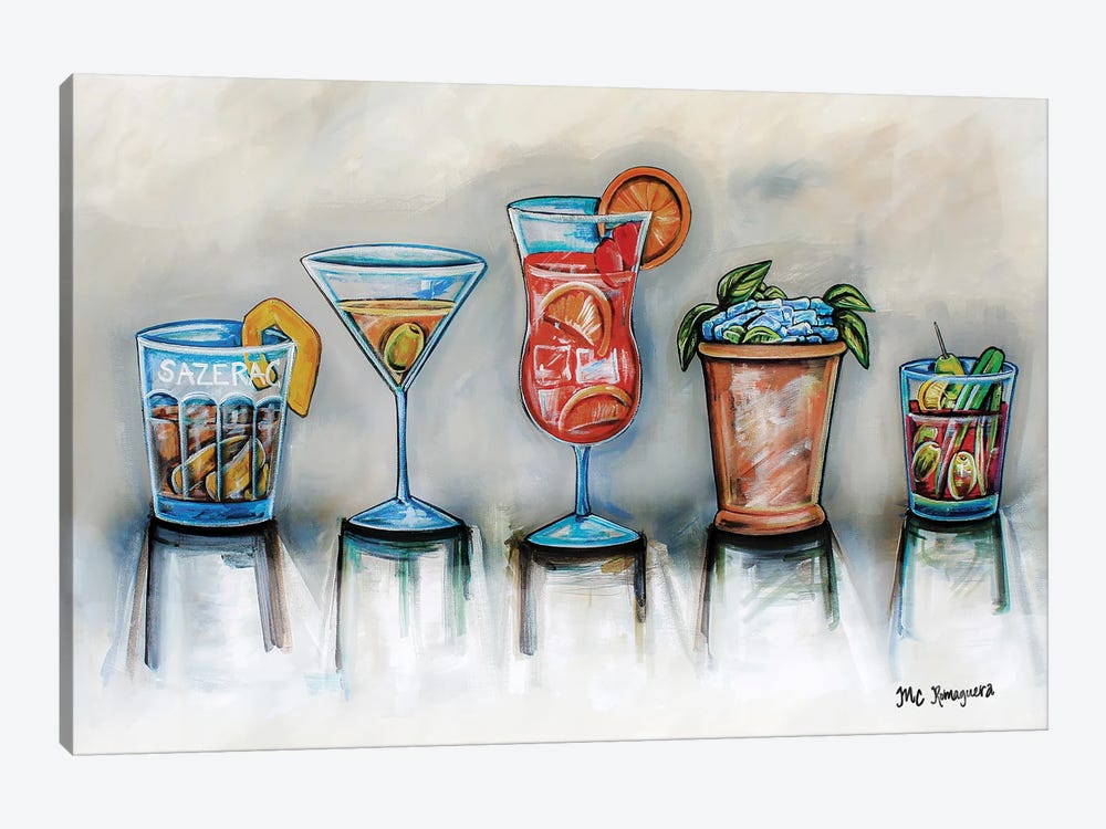 Cocktail by MC Romaguera 1-piece Canvas Artwork