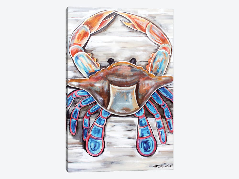 Crab On The Plank by MC Romaguera 1-piece Canvas Art