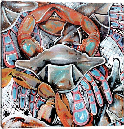 Crab Trap Canvas Art Print - Crab Art
