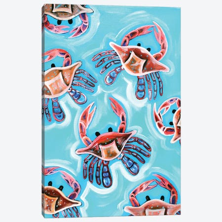 Crabs At Play Canvas Print #RGM24} by MC Romaguera Canvas Wall Art