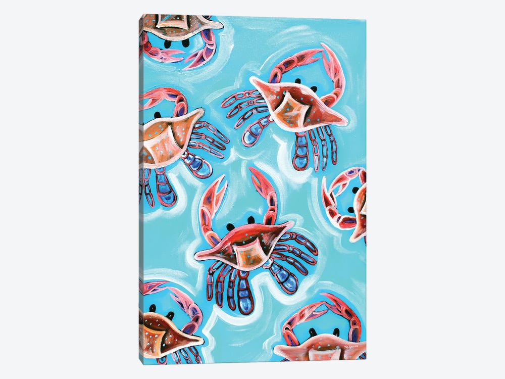 Crabs At Play by MC Romaguera 1-piece Canvas Art