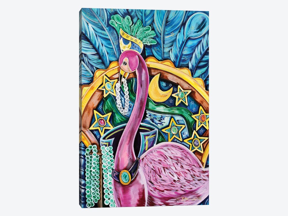 Flamingo As A Maid by MC Romaguera 1-piece Canvas Wall Art