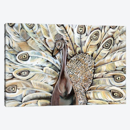 Gilded Feathers Canvas Print #RGM32} by MC Romaguera Canvas Art