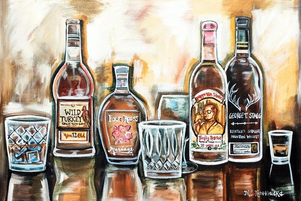 Large Art for Kitchen - Canvas Prints: Kentucky Bourbon by MC Romaguera