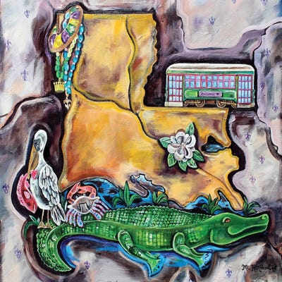 Louisiana by MC Romaguera art print