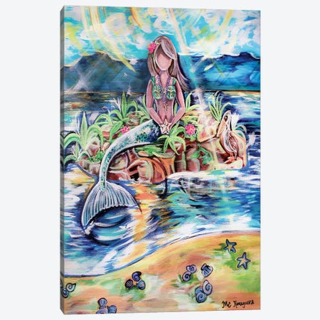 Mermaid Canvas Print #RGM43} by MC Romaguera Canvas Print