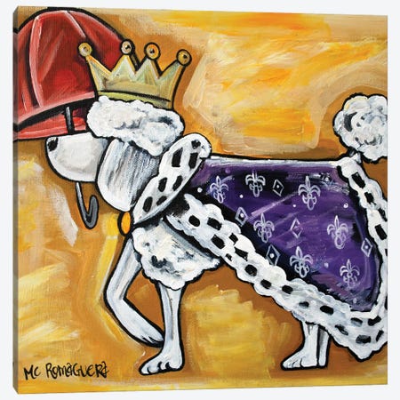 Napolean The Poodle King Canvas Print #RGM45} by MC Romaguera Canvas Art