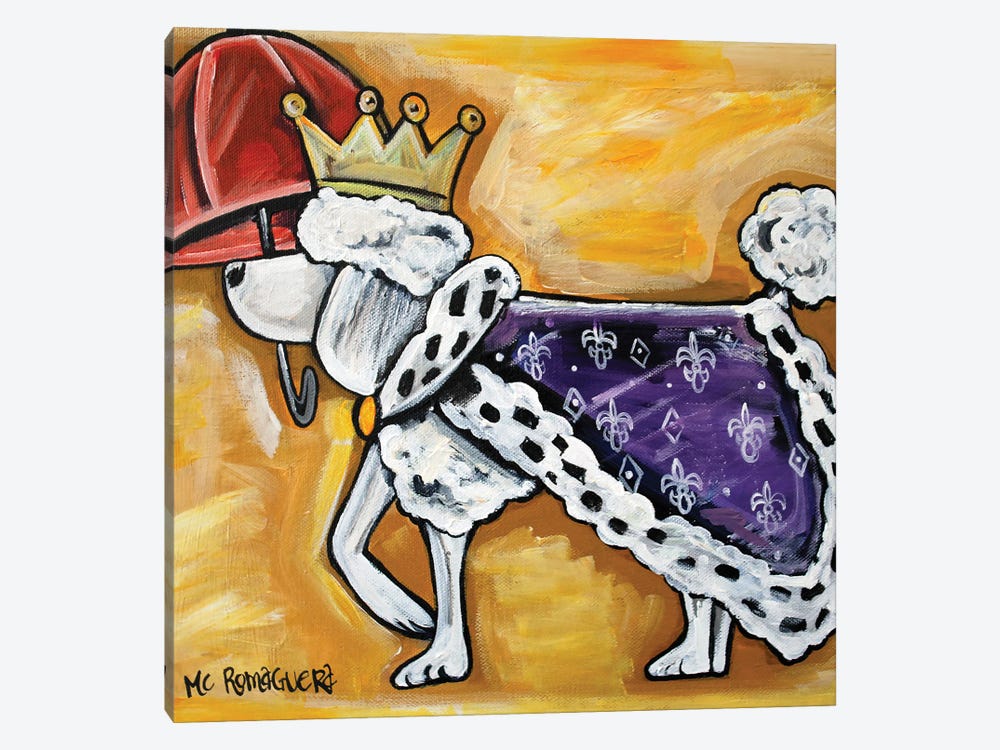 Napolean The Poodle King by MC Romaguera 1-piece Art Print