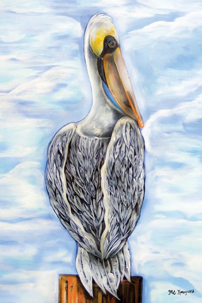 Pontchatrain Pelican by MC Romaguera art print