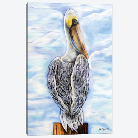 Pontchatrain Pelican Canvas Print #RGM58} by MC Romaguera Canvas Artwork