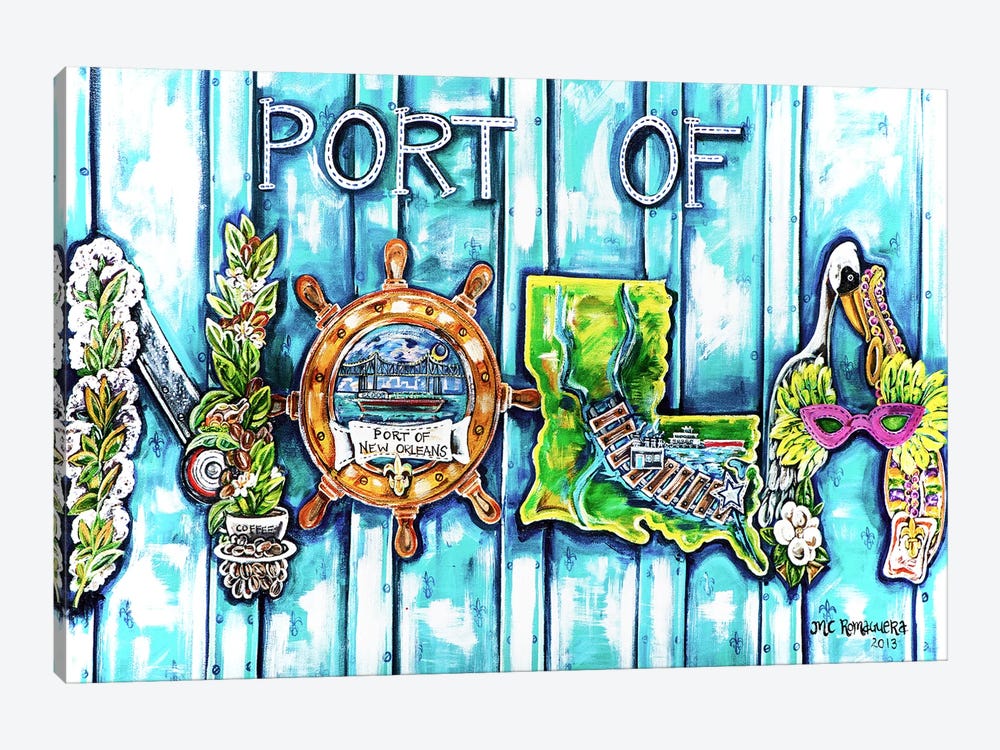 Port Of Nola by MC Romaguera 1-piece Canvas Artwork
