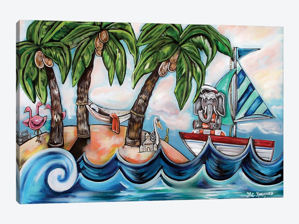 Beach Time by MC Romaguera 1-piece Canvas Art