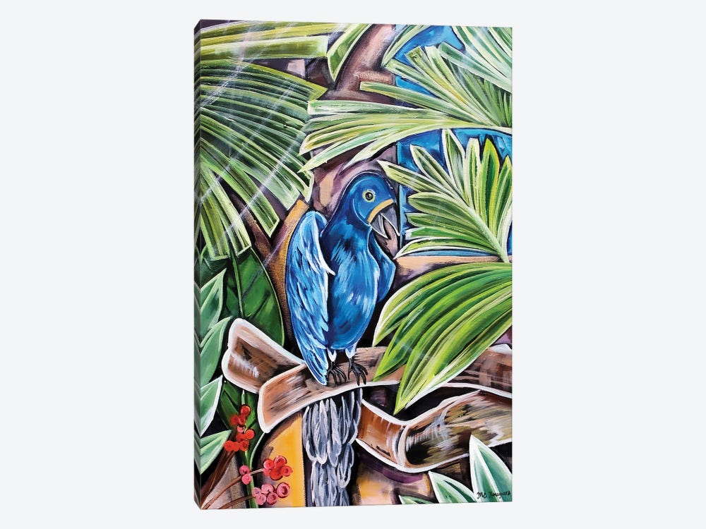 Blue Parrot by MC Romaguera 1-piece Canvas Print