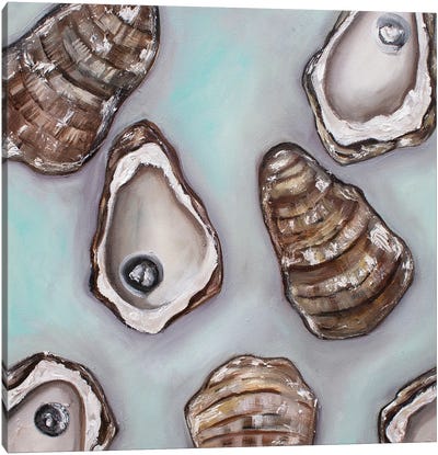 Oyster Shells Canvas Art Print - Oyster Art