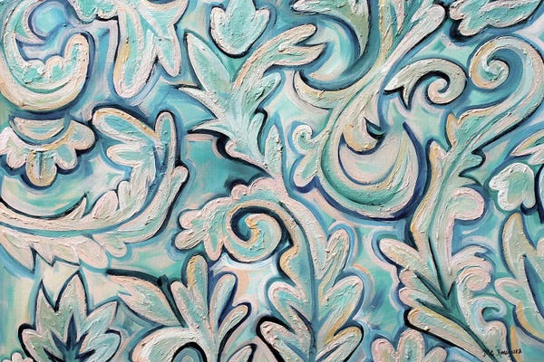 MC Romaguera: French Blue Abstract by MC Romaguera