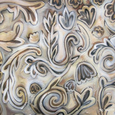 French Gold Abstract by MC Romaguera canvas print