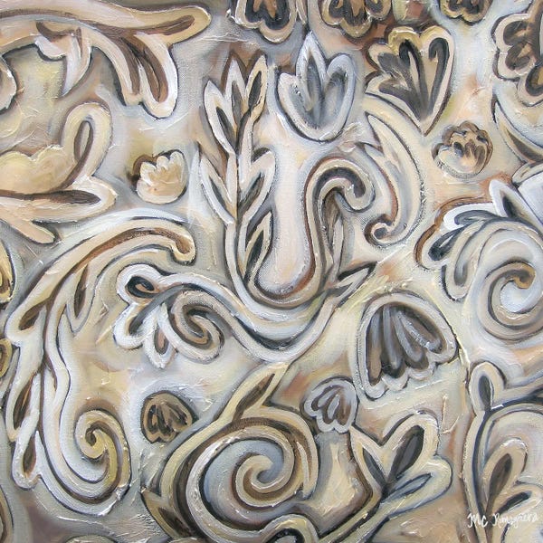 MC Romaguera: French Gold Abstract by MC Romaguera