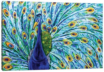 Royal Peacock Canvas Art Print - Peacock Art