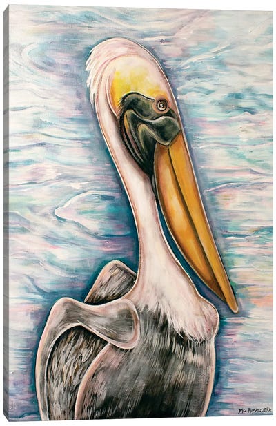 Pelican Sunrise Canvas Art Print - Pelican Art