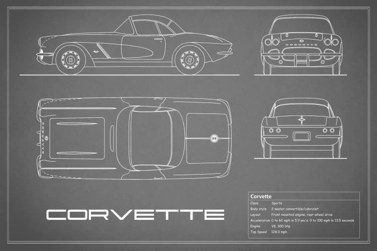 Chevrolet Corvette C1 Body Type (Grey)