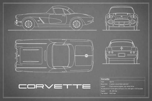 Mark Rogan: Chevrolet Corvette C1 Body Type (Grey) by Mark Rogan