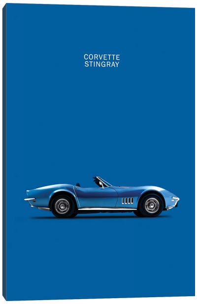 Chevrolet Corvette Stingray (Blue) Canvas Art Print - Mark Rogan