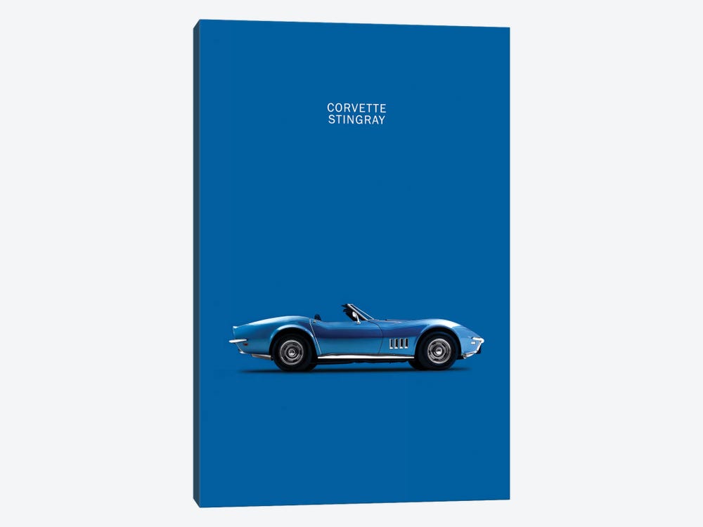 Chevrolet Corvette Stingray (Blue) by Mark Rogan 1-piece Canvas Artwork