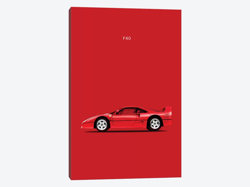 Ferrari F40 by Mark Rogan 1-piece Canvas Print