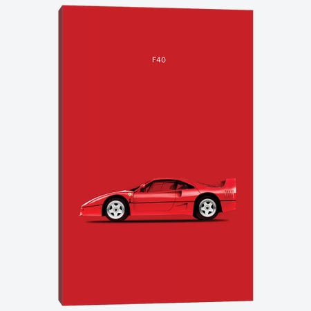 Ferrari F40 Canvas Print #RGN141} by Mark Rogan Art Print