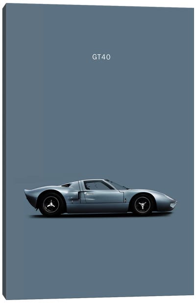 Ford GT40 Canvas Art Print - Cars By Brand