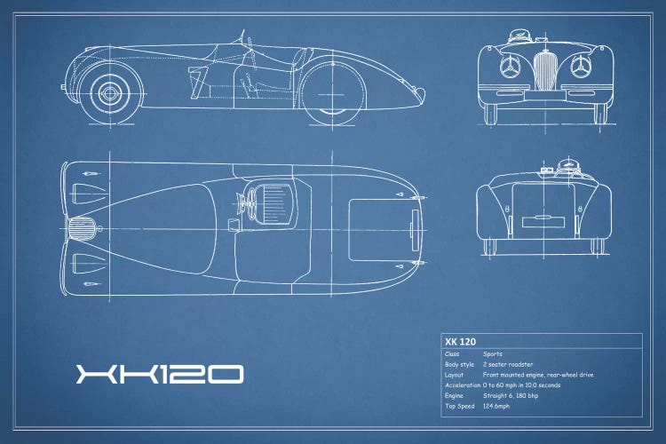 Jaguar XK120 (Blue)