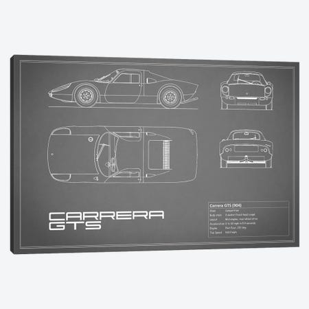 Porsche (904) Carrera GTS (Grey) Canvas Print #RGN210} by Mark Rogan Canvas Print