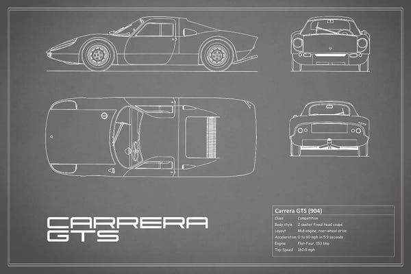 Mark Rogan: Porsche (904) Carrera GTS (Grey) by Mark Rogan