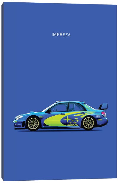 Subaru Impreza Canvas Art Print - Automobile Art