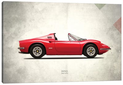 1973 Ferrari Dino 246 GTS Canvas Art Print - Top Art