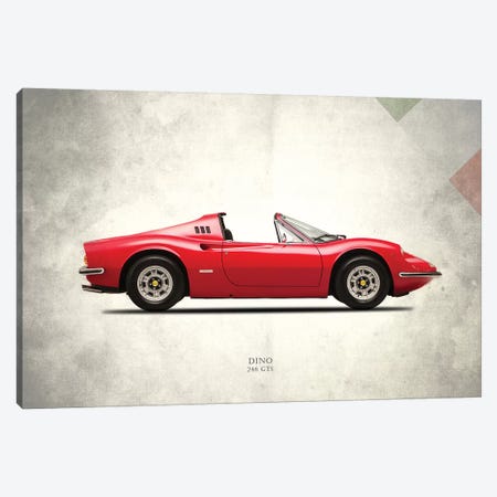 1973 Ferrari Dino 246 GTS Canvas Print #RGN276} by Mark Rogan Canvas Wall Art