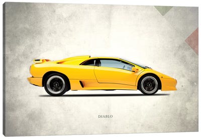 1988 Lamborghini Diablo Canvas Art Print - Top Art