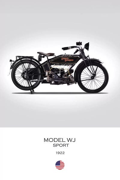 Motorcycles: 1922 Harley-Davidson Model WJ Sport Motorcycle by Mark Rogan