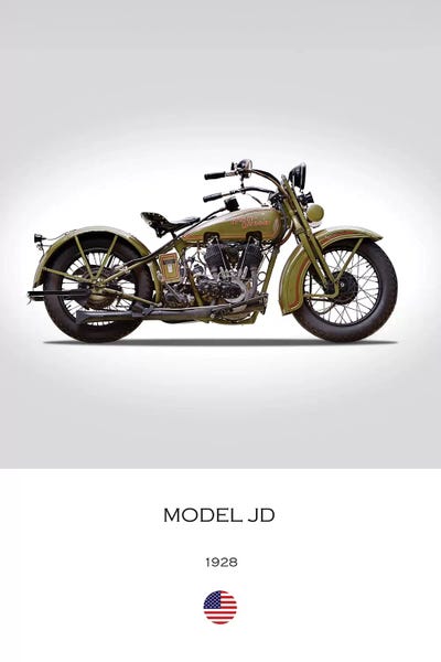 Motorcycles: 1928 Harley-Davidson Model JD Motorcycle by Mark Rogan
