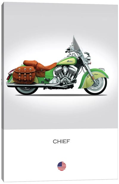 2015 Indian Chief Vintage Motorcycle Canvas Art Print - Motorcycles