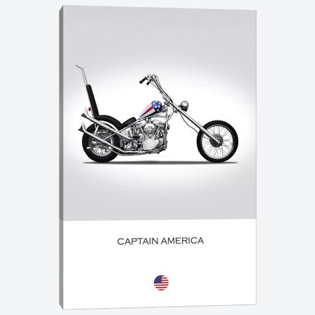 Harley-Davidson Captain America Easy Rider Tribute Motorcycle Canvas Print #RGN340} by Mark Rogan Canvas Art Print