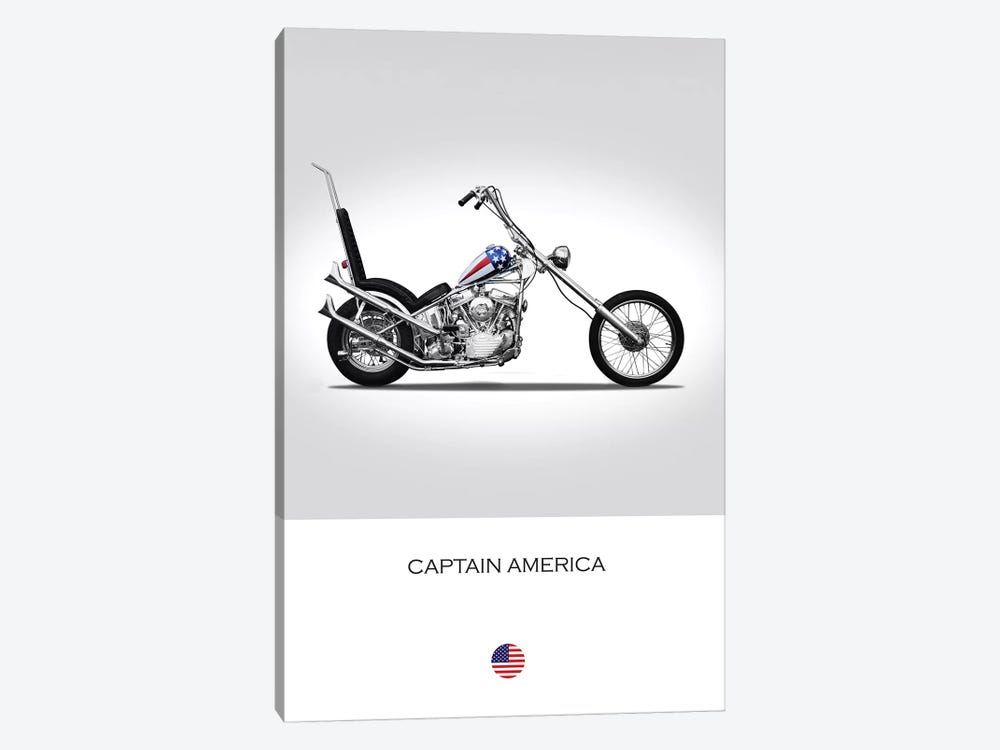 Harley-Davidson Captain America Easy Rider Tribute Motorcycle by Mark Rogan 1-piece Art Print