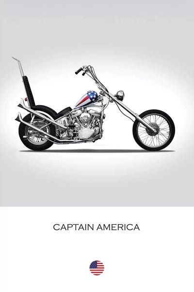 Motorcycles: Harley-Davidson Captain America Easy Rider Tribute Motorcycle by Mark Rogan