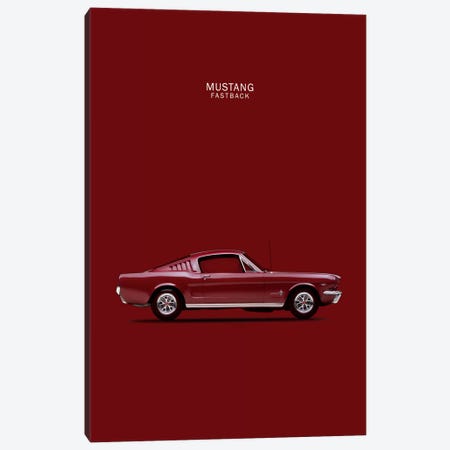 1965 Ford Mustang Fastback Canvas Print #RGN35} by Mark Rogan Canvas Wall Art