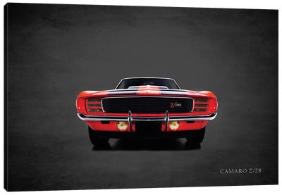 1969 Chevrolet Camaro Z28 Canvas Art Print - Mark Rogan